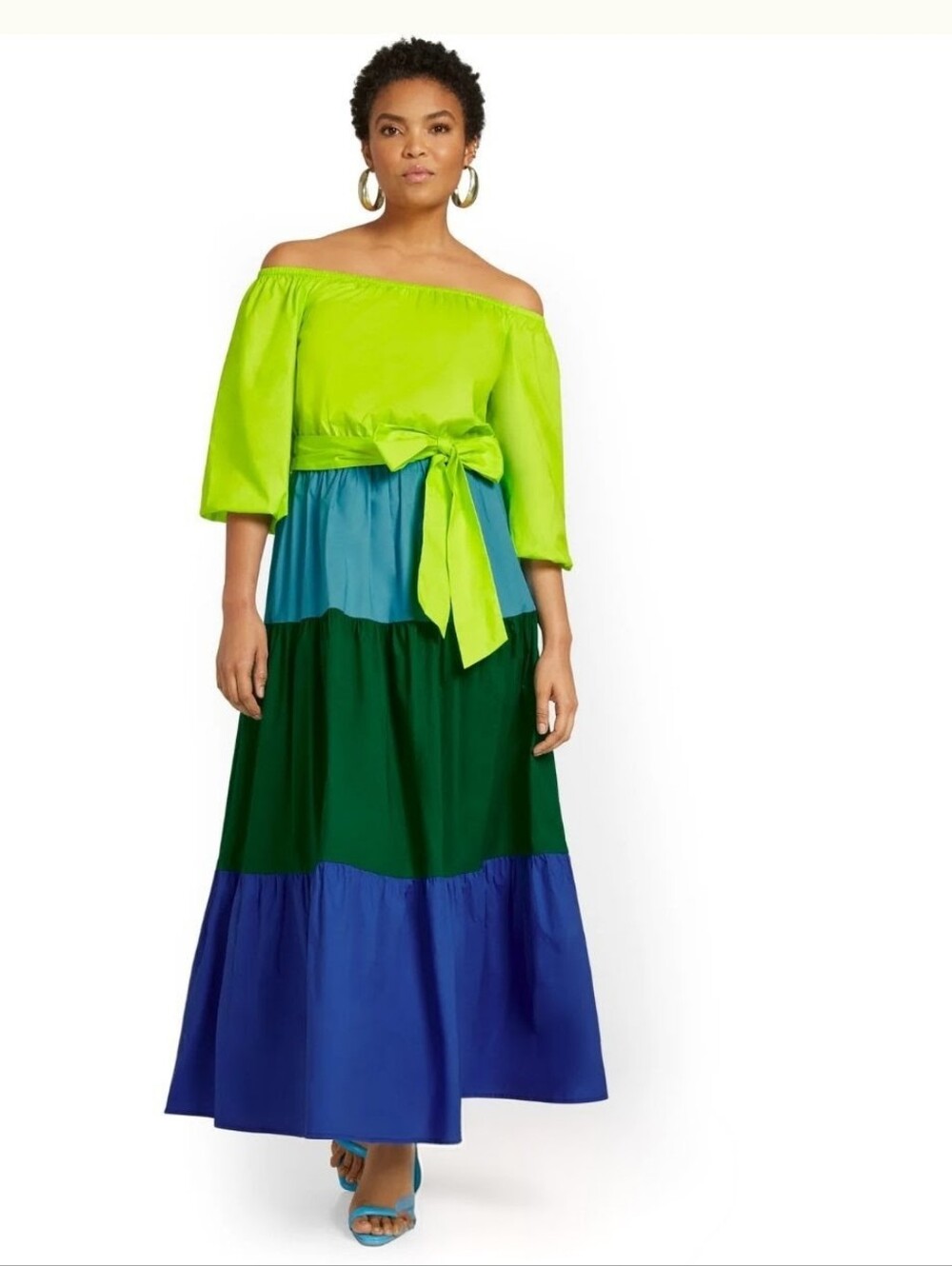 🆕️NYCO Colorblock Maxi Dress.